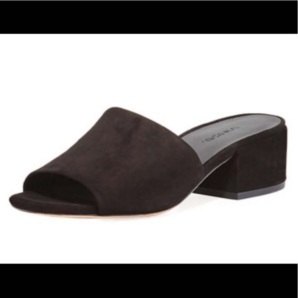 Vince Rachelle block suede heel sandals 8.5